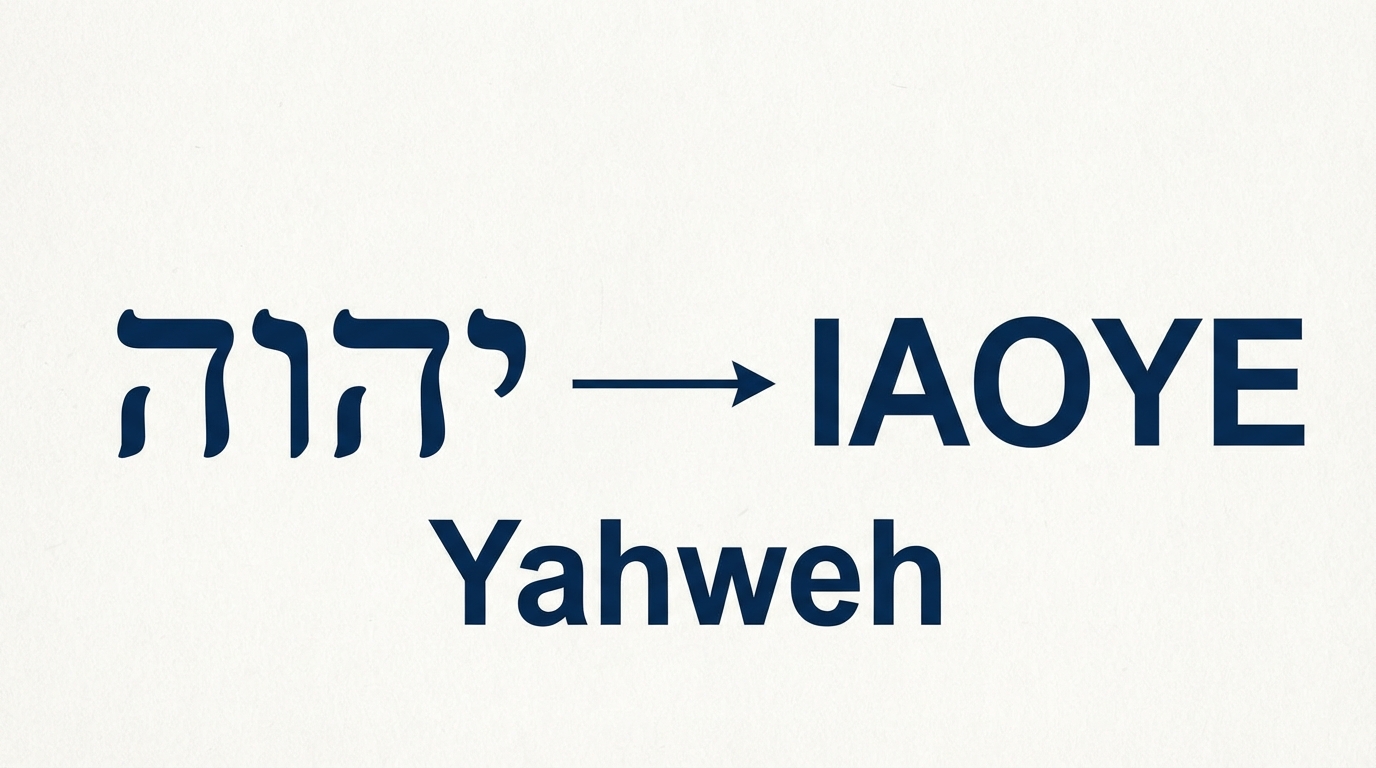 Greek as "Iaoue"—phonetically "Yah-weh".